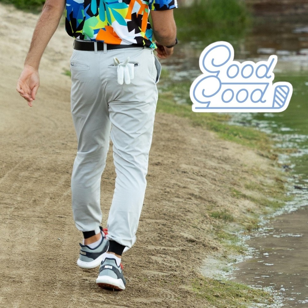 Good Good Mens Club Sport Performance Golf‎ Joggers Light Grey 32x30
